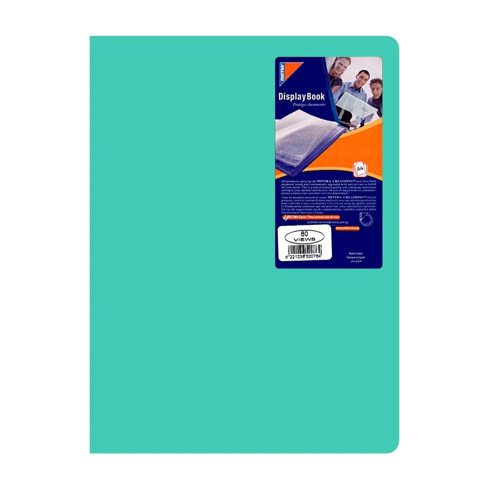 Porte Vues 80 Vues Mintra 40 Pochettes Couleurs Assorties