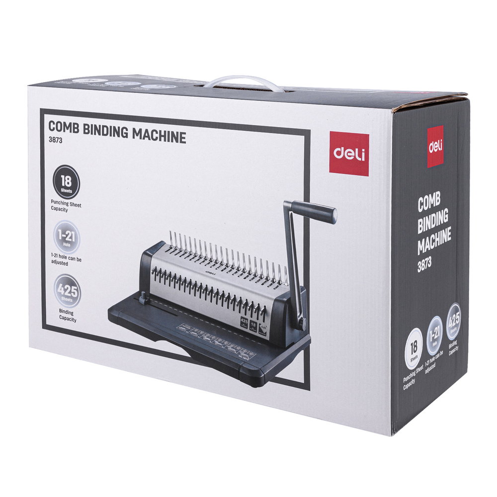 Machine Reliure Spirale Manuelle Deli E3873 18 Feuilles