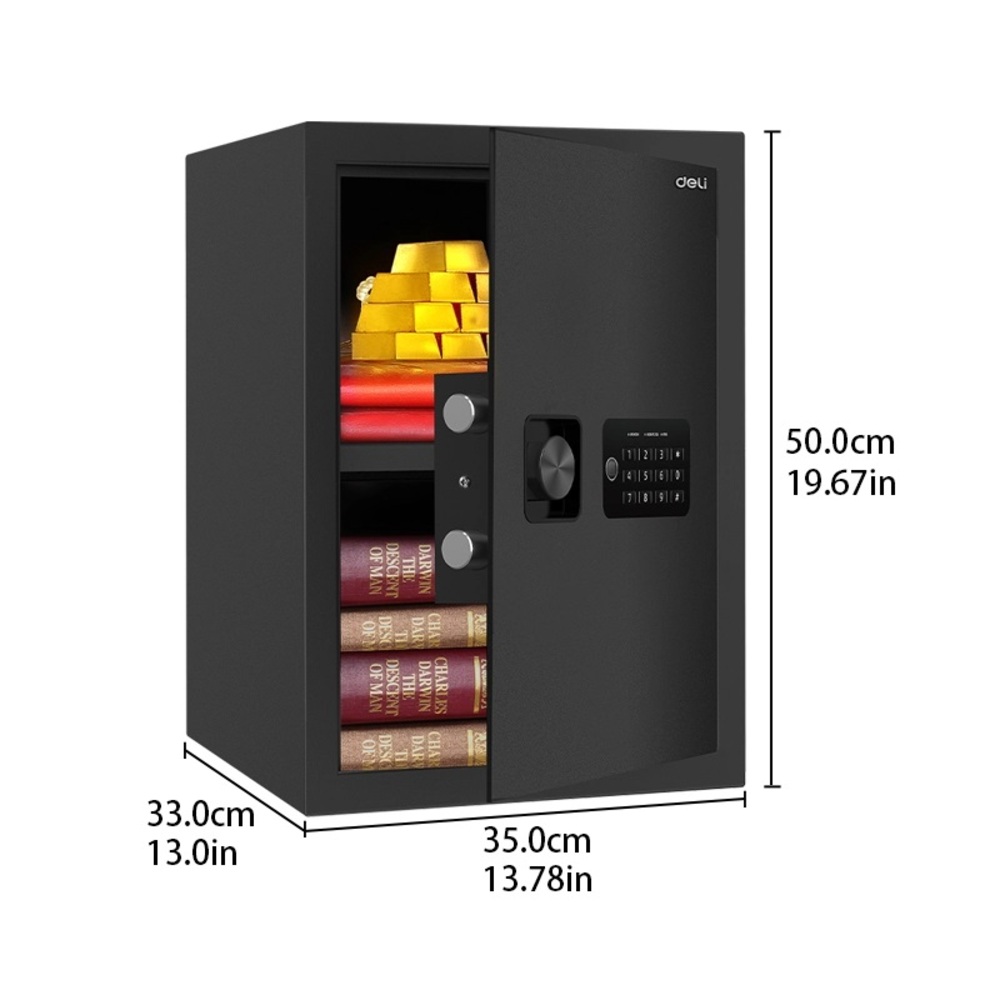 Coffre Fort Numérique Deli ET535 ( 41,5X39,5X57,5 ) 16,5KG
