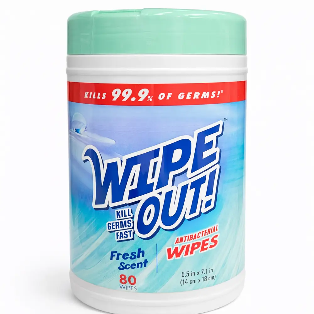 Boite Lingettes Anti-Bactérienne Wipe Out 
