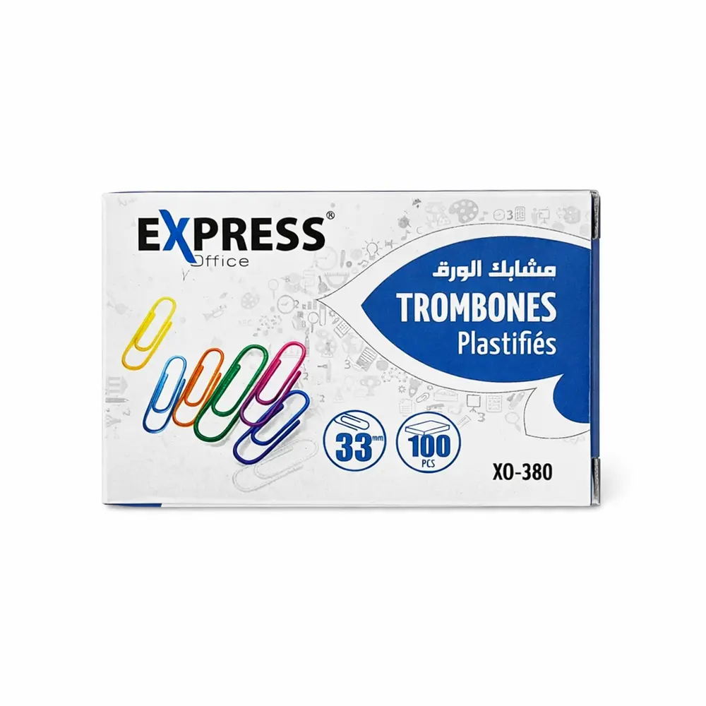 Boite Trombones Plastifiée 33mm Express XO-380