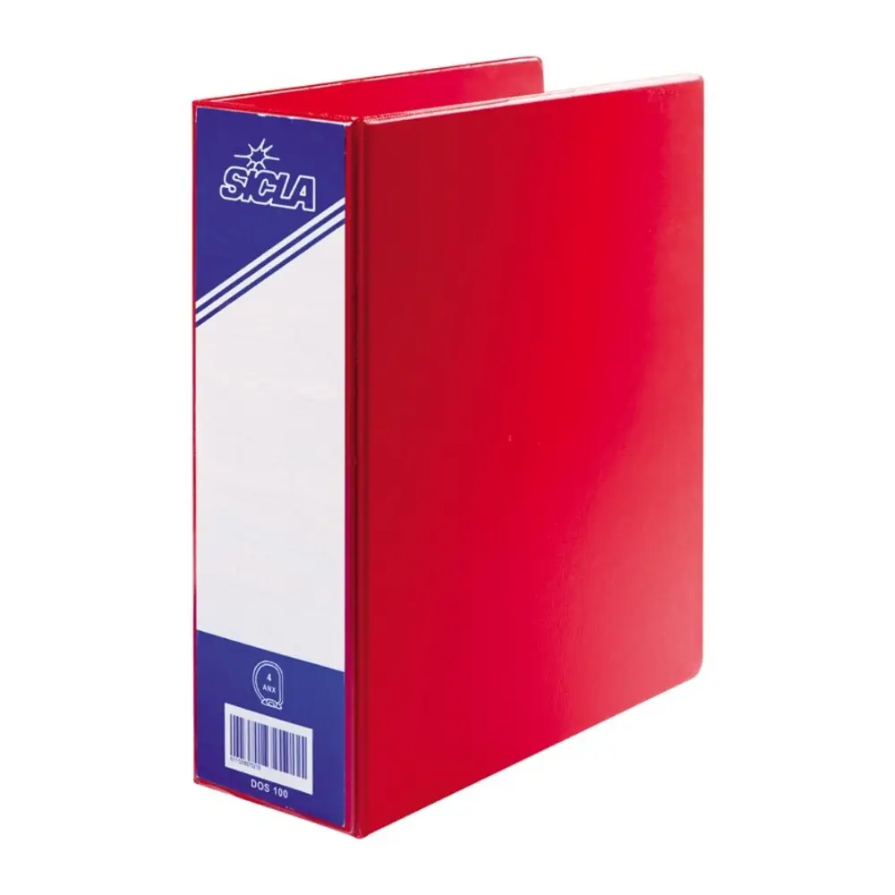 Classeur 4 Anneaux 36x26 Person. 8 CM Sicla Rouge