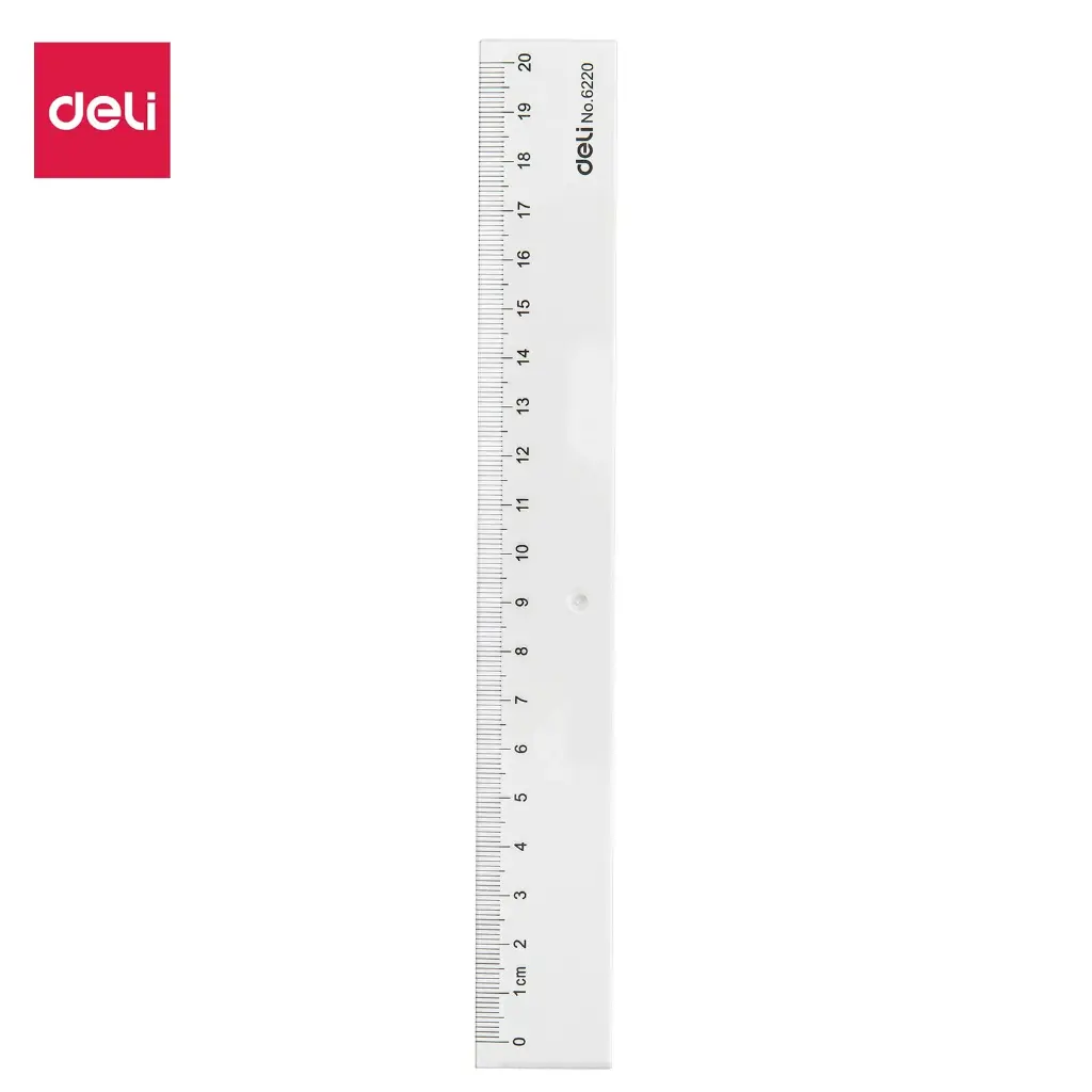 Règle 20 CM Deli Plastique Transparente E6220