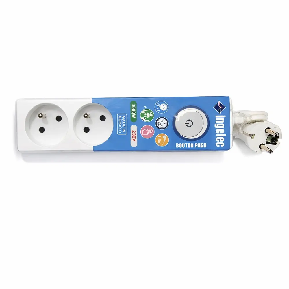 Multiprise Rallonge Electrique 3 Prises Ingelec 1.5M