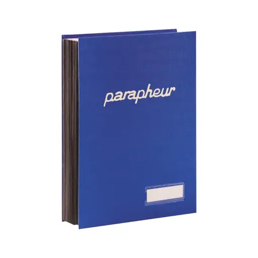 [001066] Parapheur Sicla Simili 18 Volets Bleu France