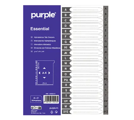 [006767] Jeu Intercalaire Alphabétique A-Z Purple