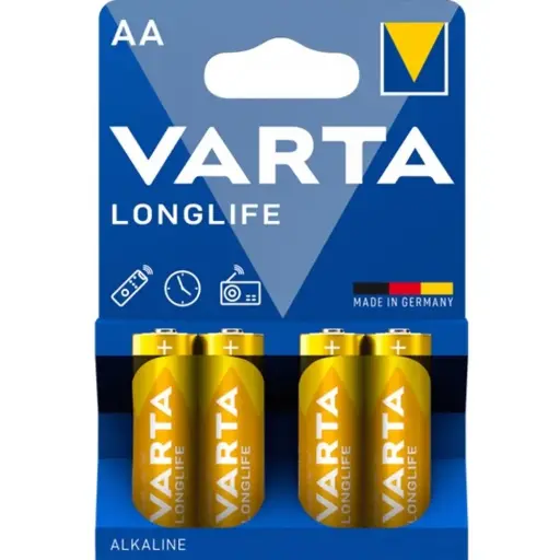 [4106101414] Pack 4 Piles Varta AA 1.5V Longlife 4106101414