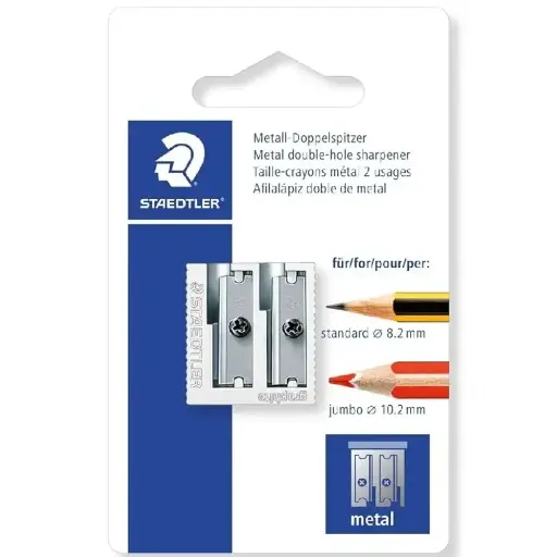 [510 20 BKD] Taille Crayon Staedtler Métal 2 Usages Blister 510 20 BKD