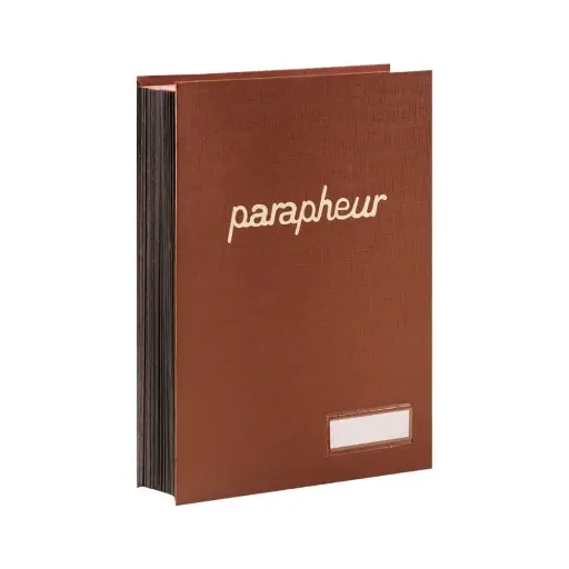 [001067] Parapheur Sicla Simili 18 Volets Marron