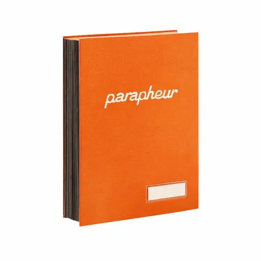 [001087] Parapheur Simili Rayé 30 Volets Orange 