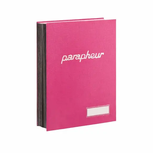 [001041] Parapheur Sicla Simili 18 Volets Rose