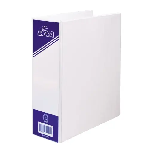 [D20] Classeur 2 Anneaux 36x26 Person. 8 CM Sicla Blanc  