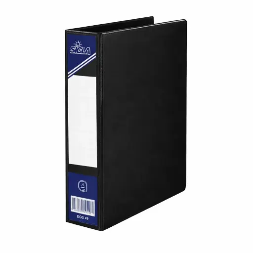 [D26] Classeur 4 Anneaux 36x26 Person. 4 CM Sicla Noir