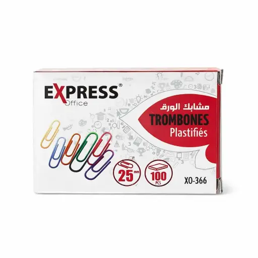 [XO-366] Boite Trombones Plastifiée 25mm Express