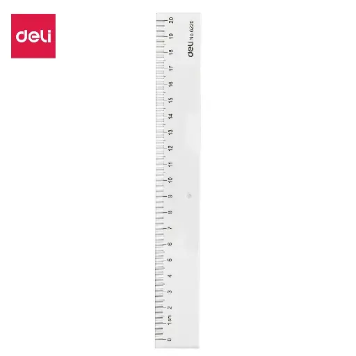 [E6220] Règle 20 CM Deli Plastique Transparente E6220