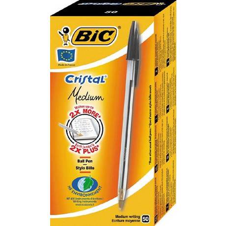 Paquet 50 Stylo Bic Crystal