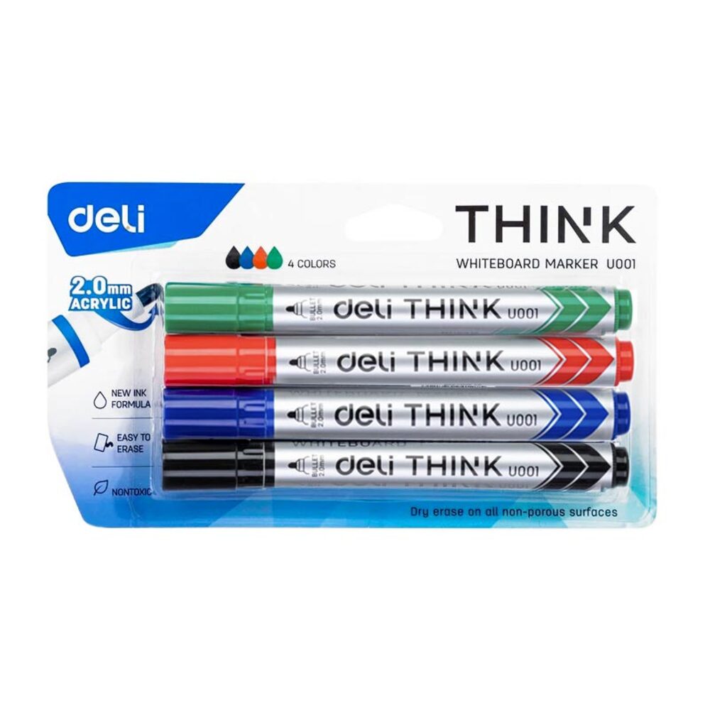 Jeu 4 Marqueur Tableau Deli Think EU00101