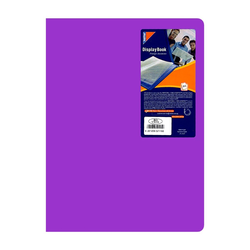 Porte Vues 80 Vues Mintra 40 Pochettes Couleurs Assorties