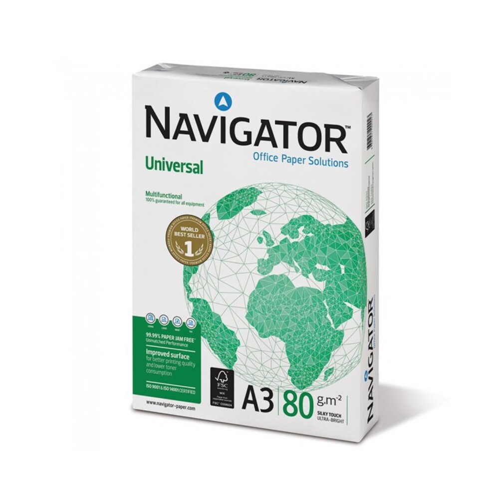 Ramette Papier Laser A3 Navigator 80 Grs 500 Feuilles
