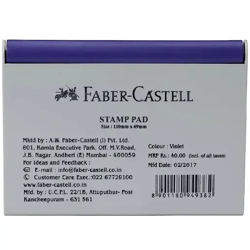 [FC494951] Encreur A Tompon Faber Castell Stamp Pad Bleu 494951