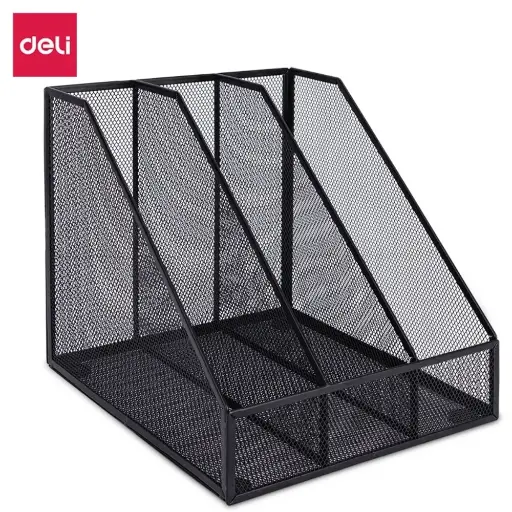 [E78985] Porte Revue Deli E78985 3 Compartiments Métal Noir