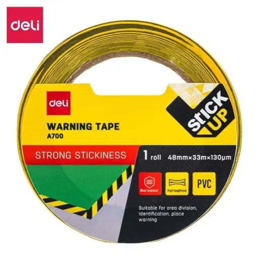 [A700] Rouleau Scotch 48*33 Adhesif Black/Yellow Signal Deli A700