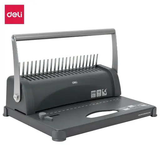 [E3871] Machine Reliure Spirale Manuelle Deli E3871 12 Feuilles Noir