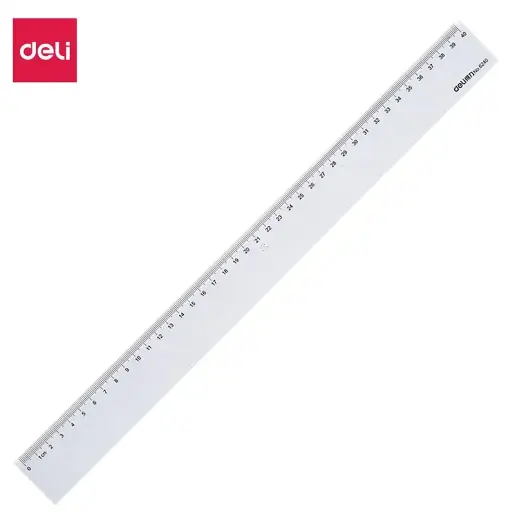 [E6240] Régle 40 Cm Deli Plastique Transparente E6240