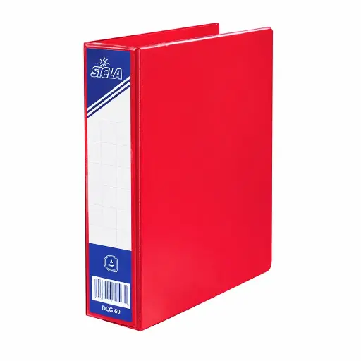 [ART0096260] Classeur 4 Anneaux 36x26 Person. 4 CM Sicla Rouge