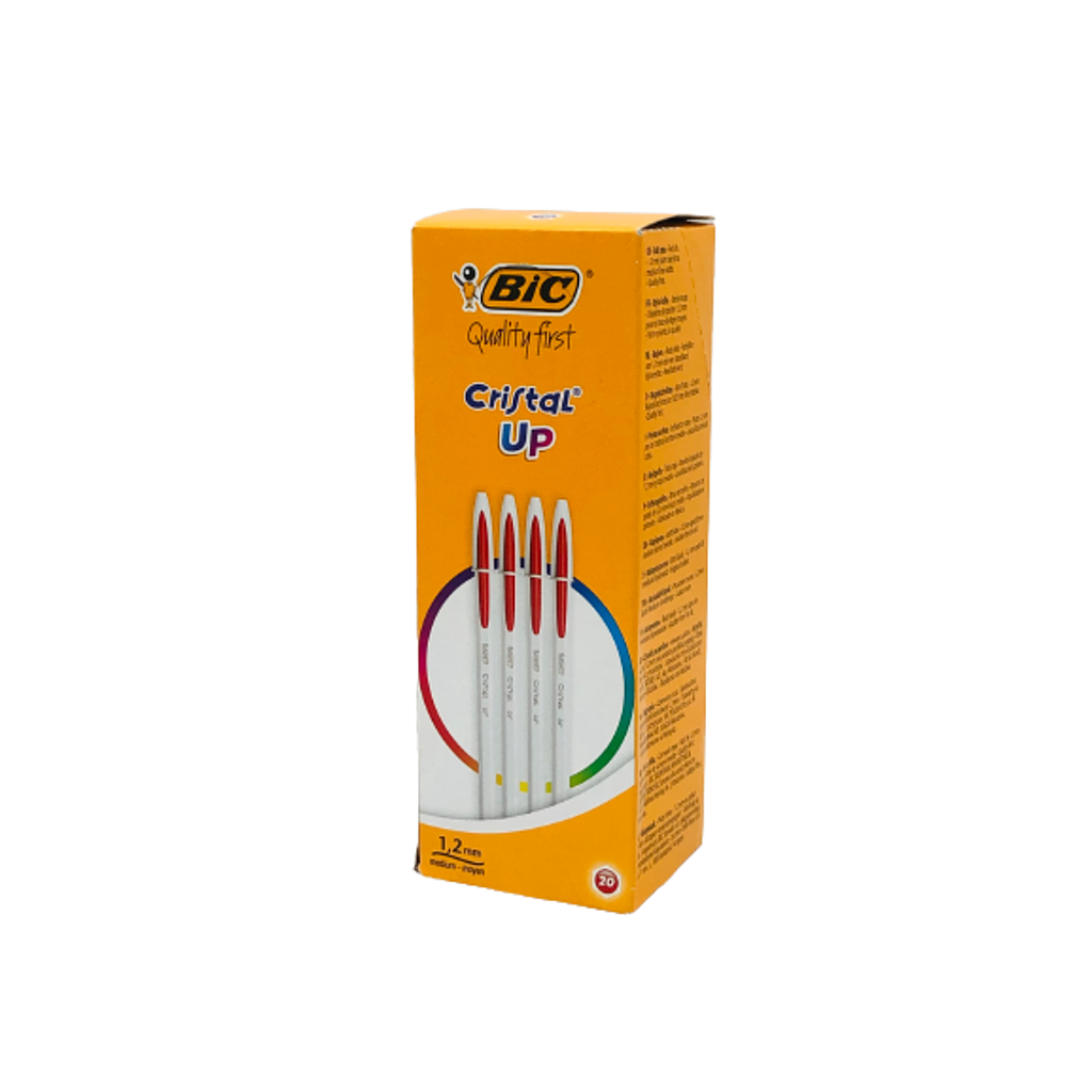 Paquet 20 Stylo Bic Crystal Up Rouge 1.2mm