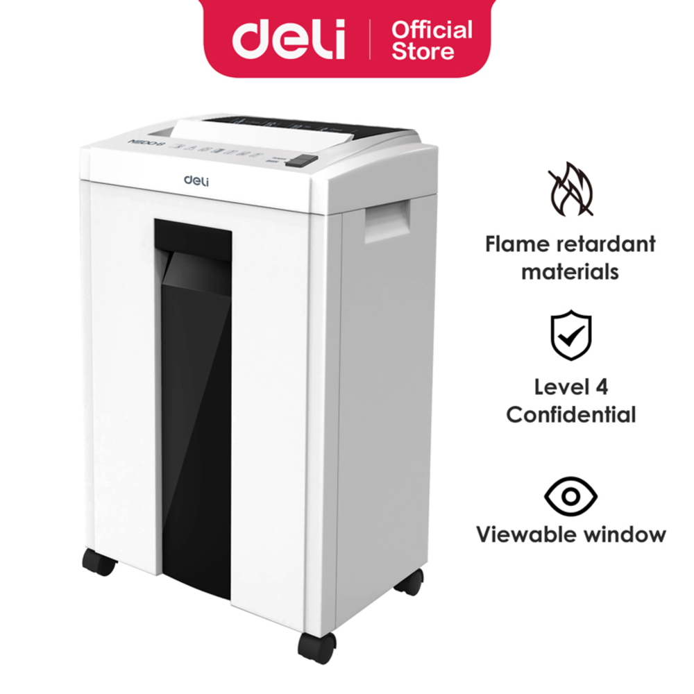 Destructeur De Papier Déchiqueteuse de Bureau Deli ET051 10 Sheets 16 Litres