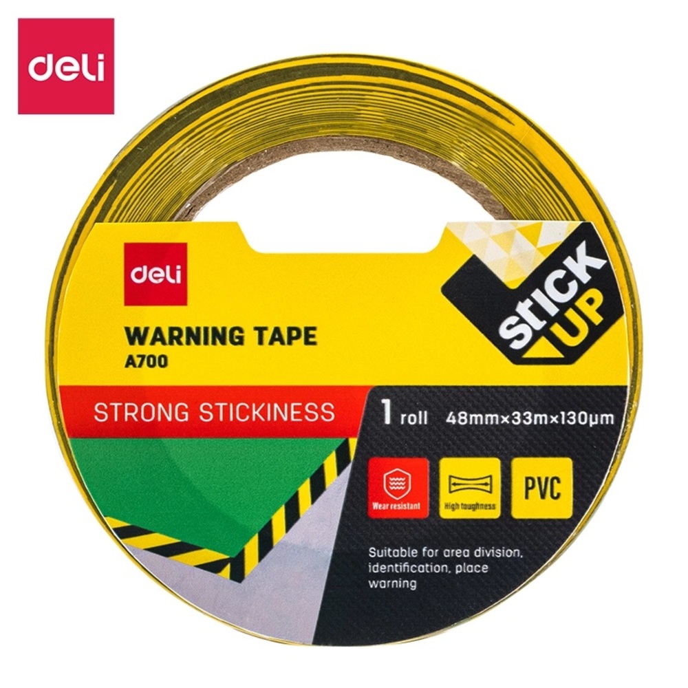 Rouleau Scotch 48*33 Adhesif Black/Yellow Signal Deli A700 