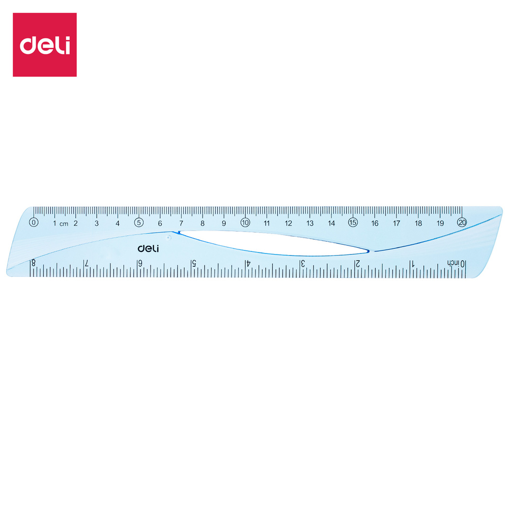Régle Deli EH10 20 Cm Plastique Transparent 