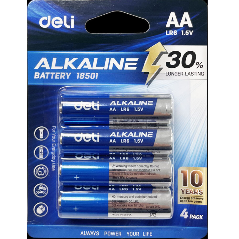 Pack 4 PILes AAA Deli LR6 E18501