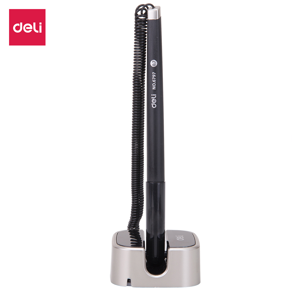 Stylo A Socle Deli E6797 Noir 