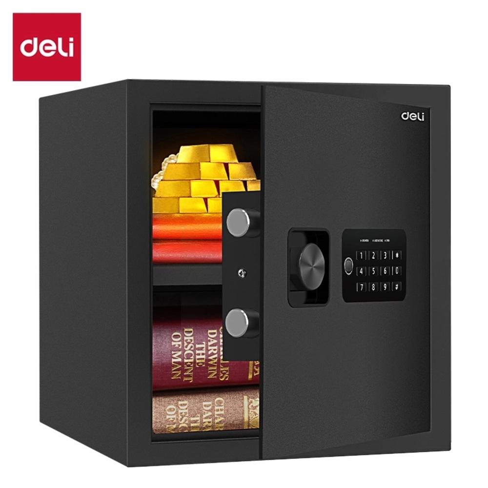 Coffre Fort Numérique Deli ET533 ( 33X33X36 ) Noir 10 Kg