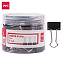 Paquet 40 Binder Pince Double Clipss 19MM Deli E8565A