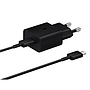 Chargeur Samsung 15W Type-C To Type-C  Avec Câble Noir EP-T1510XBEGWW