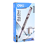 Paquet 12 Stylos Roller Pen Deli Mate  Q20220 0.5mm Noir